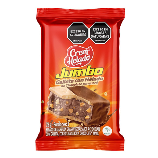 Galleta Con Helado Crem Helado Jumbo x 73 gr