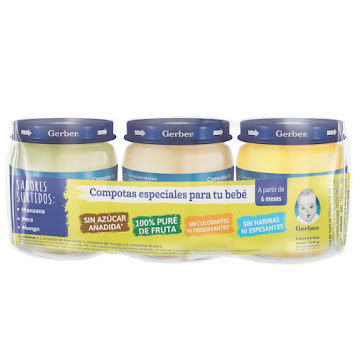 Compota Gerber Fruta   Mixta x 3 und  