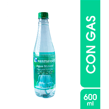 Agua Manantial 100% Mineral Natural Con Gas Farmatodo x 600 ml  