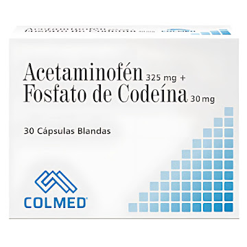 **Acetaminofen 325mg + Fosfato de Codeina 30mg Colmed Caja x 30 Capsulas Blandas  