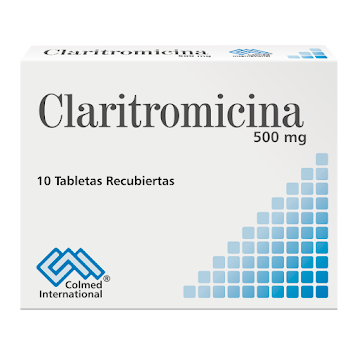 Claritromicina 500 mg Colmed Caja x 10 Tabletas Recubiertas  