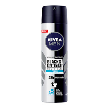 DESODORANTE NIVEA INVISIBLE FRESH BLACK & WHITE MEN 48 H X 150 ML       
