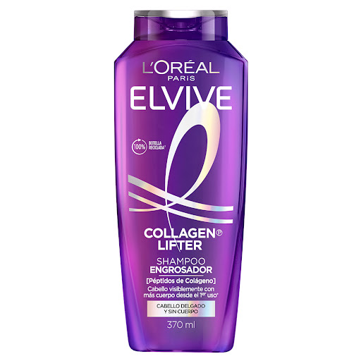 Shampoo Elvive Collagen Lifter Engrosador Botella x 370 ml