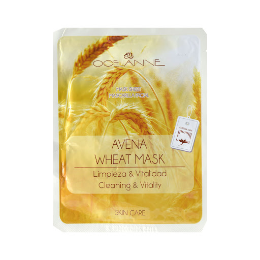 Mascarilla Facial Velo Oceanne Algodón Avena x 1 und