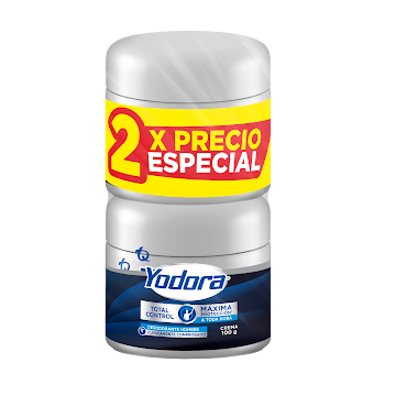 Desodorante En Crema Hombre Yodora Total Control 100 gr x 2 und  