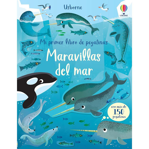 Maravillas Del Mar. Libro De Pegatinas Usborne Libro x 1.0 MARAVILLAS DEL MAR. MI PEQUEÑO LIBRO PEGATINAS   Un libro de pegatinas divertido y didáctico con escenas acuáticas que los peques completarán con narvales juguetones, nutrias de mar, tiburones escurri