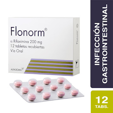 Flonorm Rifaximina 200 mg Alfasigma Caja x 12 Tabletas  