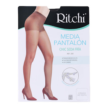 Medias Ritchi Chic Seda Fria Silk Sherr Talla M Negro x 1 und  