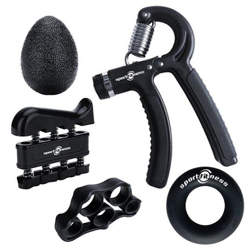 071729 SET DE GRIP PARA MANO JUEGO X5 SPORTFITNESS Sport Fitness Individual x 1 Juego de cinco grips diseñados para fortalecer manos, dedos y antebrazos. Ofrecen diferentes niveles de resistencia para adaptarse a cada necesidad de entrenamiento.Características:Material: Silicona 