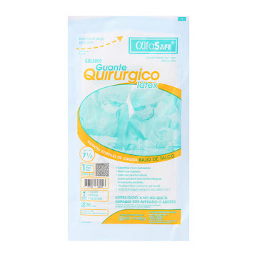Guante Quirúrgico Latex Alfa Safe Talla 7 x 1 und  