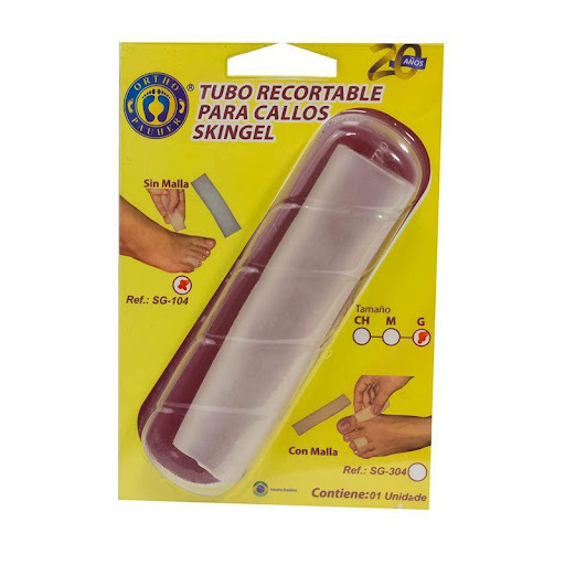 Funda De Dedos Talla L Ortho Pauher Orthopauher Individual x 1 Funda recortable para dedos, diseñada para mitigar la fricción y la presión interdigital y del cazado ayuda al alivio de dolores producidos por callosidades, puede ser recortada del tamaño necesario b
