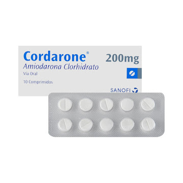 Cordarone Amiodarona Clorhidrato 200 mg Sanofi Caja x 10 Comprimidos  