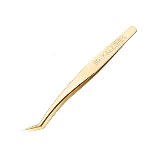 Pinza para Pestañas Postizas Profesional Tipo Bent Bryka Bolsa x 1unidad undefined
