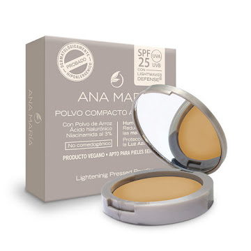 Polvo Compacto Aclarante Ana María Spf 25 Sándalo x 15 gr  