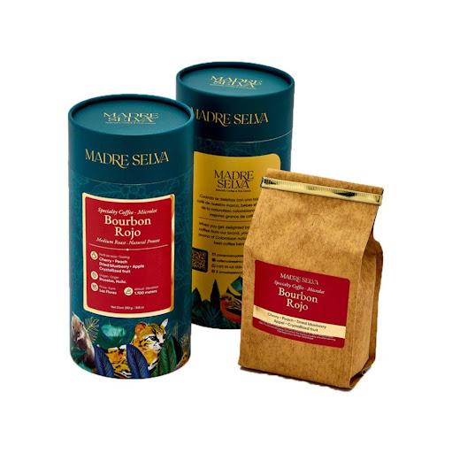 Café Bourbon Rojo, Madre Selva Madre selva Grano x 1 Cada taza de Bourbon Rojo Café Madre Selva ofrece una experiencia aromática única, con matices frutales y florales que se integran armoniosamente con una acidez brillante y un final prolongado. Su pro