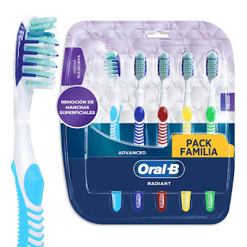 Cepillo de Dientes Oral-B Radiant Con Cerdas Interdentales Blíster x 5 und  