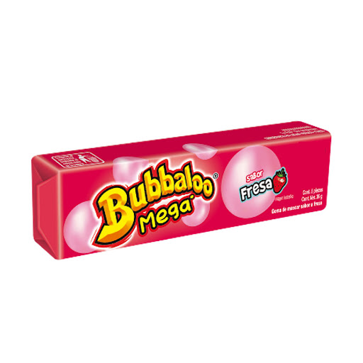 Chicle Bubbaloo Mega Fresa x 39 gr