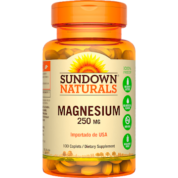 Sundown Naturals Magnesio 250mg Frasco x 100 Cápsulas  