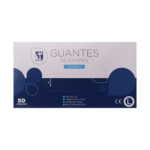 Guantes Vinilo Farmatodo   L Caja x 50 und