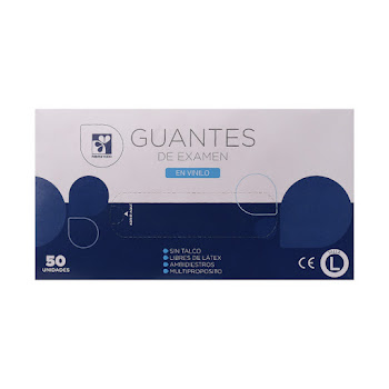 Guantes Vinilo Farmatodo   L Caja x 50 und  
