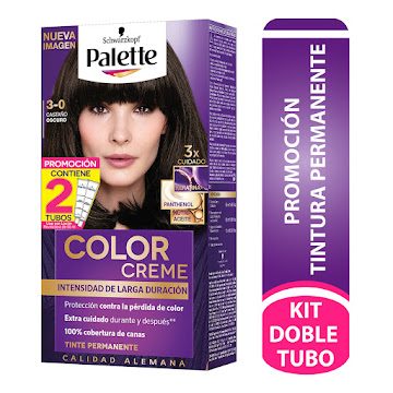 Tinte Schwarzkopf Palette Color Cream Permanente Castaño Oscuro 3-0 x 2 und  