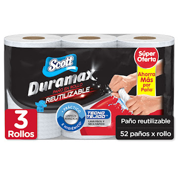 Toallas para Cocina   Scott Duramax Reutilizable Oferta x 3 Rollos  