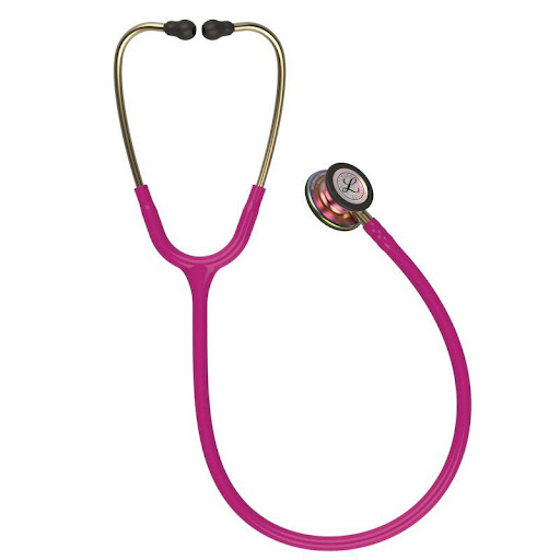 Estetoscopio Littmann Clas Iii S/E Raspb-Rainb Littmann  x 1 Estetoscopio color frambuesa con acabado arcoíris en la campana, ideal para escuchar sonidos del corazón, pulmones y otros órganos en adultos y niños. Su diseño de doble campana permite alternar entre