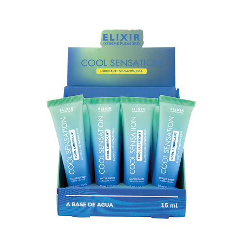 Caja x 12 Lubricantes Íntimo Frío Cool Sensation Elixir 15 ml - Turquesa Elixir Caja x 12 unidades de 15 ml c/u x 12