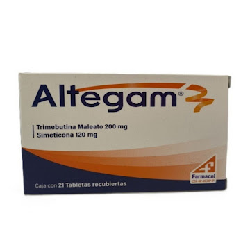 Altegam Trimebutina + Simeticona 200mg/120mg Farmacol Caja x 21 Tabletas  