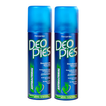 Antitranspirante Deo Pies Spray Antbacterial 260 ml x 2 und  