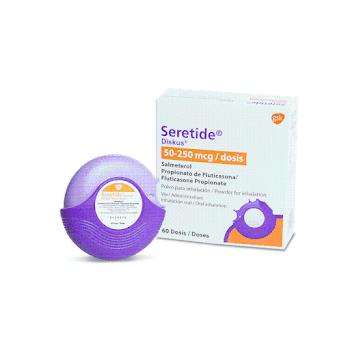 Seretide Diskus Salmeterol + Propionato de Fluticasona 250/50mcg GSK Caja x 60 Dosis  