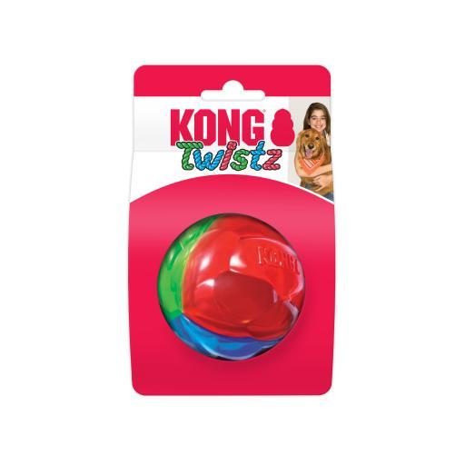 PELOTA KONG C TWISTZ L KONG  x 1 Pelota resistente y liviana, ideal para juegos interactivos con perros. Su material flexible pero duradero permite un rebote dinámico y un agarre cómodo para masticar. Diseñada para juegos de buscar y