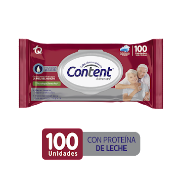 Toallas Húmedas Content Advanced Paquete x 100 und  