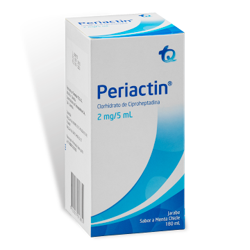 Periactin Clorhidrato de Ciproheptadina 2mg/5ml Tecnoquímicas Jarabe Frasco x 180 ml  