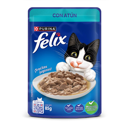Alimento Para Mascotas Gatos Felix Sensaciones De Atún En Salsa x 85 gr