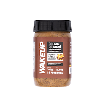 Crema De Maní Sabor Chocolate Frasco Wake Up x 360 gr  