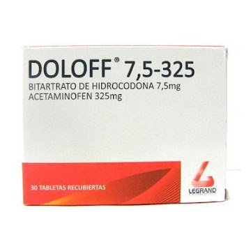 Doloff Bitartrato de Hidrocodona + Acetaminofén 7.5 /325mg Legrand Caja x 30 Cápsulas  