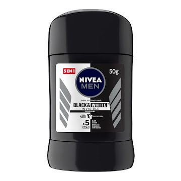 DESODORANTE NIVEA MEN INVISIBLE BLACK & WHITE 48H X50G                  