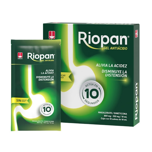 Riopan Magaldrato + Dimeticona 800mg/100mg Adium Caja x 10 Sobres