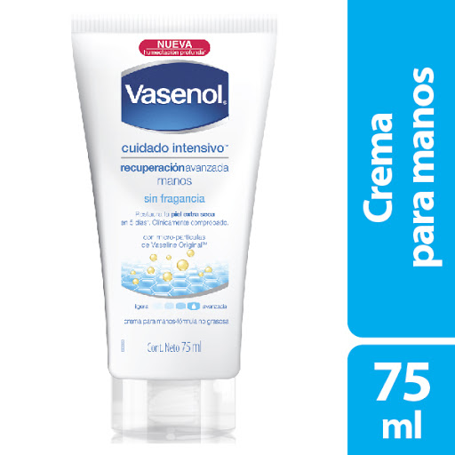 **Crema Vasenol Cuidado Intensivo Recuperación Avanzada Manos x 75Ml