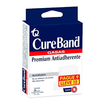Gasa Cureband 7.5cm x 7.5cm Oferta x 12 und  