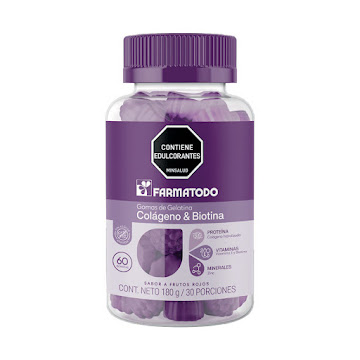 //Gomas Farmatodo Colágeno + Biotina Vitamina E x 60 und //Gomas Farmatodo Colágeno + Biotina Vitamina E x 60 und 