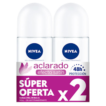 Desodorante Nivea Aclarado Efecto Satín Roll-On 50 ml x 2 und undefined