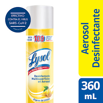 Desinfectante Lysol Aerosol Lima Limón x 360 ml  