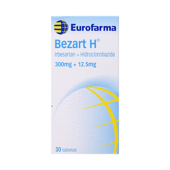 Bezart H Irbesartan + Hidroclorotiazida 300mg/12.5mg Eurofarma Caja x 30 Tabletas  