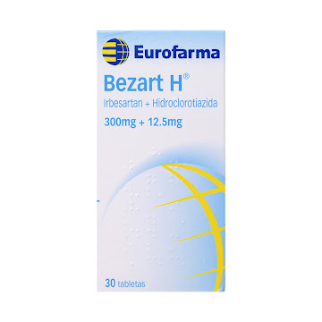 Bezart H Irbesartan + Hidroclorotiazida 300mg/12.5mg Eurofarma Caja x 30 Tabletas  