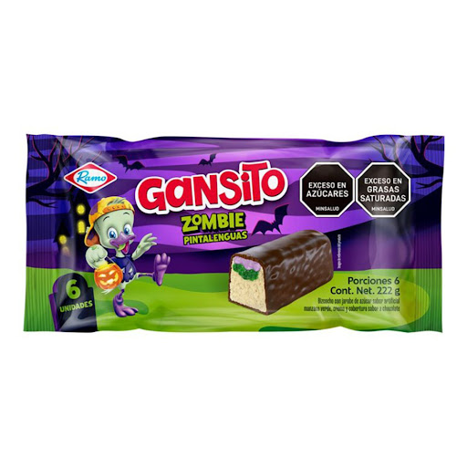 Ponqué Gansito Ramo Zombie Paquete x 6 und