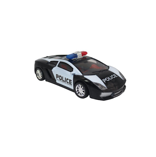 Carro Model Police Friccion Base Y Tapa Plasticos Asociados  x 1 Vehículo policial de fricción con diseño realista y detalles en la carrocería. Ideal para recrear persecuciones y escenarios de acción.