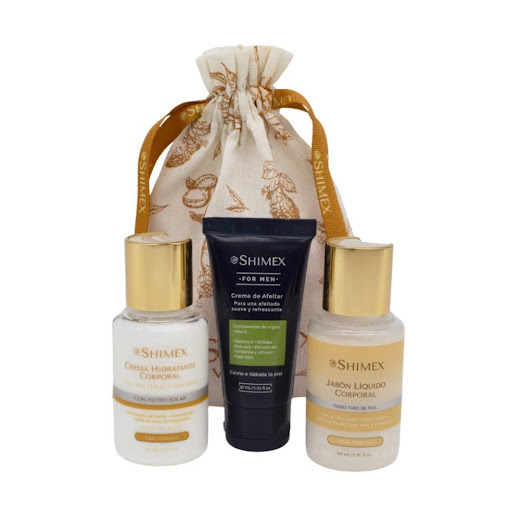 KIT ON THE GO PARA ÉL SHIMEX 65 ml, 65 ml, 30 ml x 3 UND Crema de afeitar: La Crema de Afeitar de Shimex ofrece un afeitado suave y sin irritación. Con cáscara de mandarina, uchuva y aceite de nuez del Magdalena, calma, hidrata y refresca mientras protege l