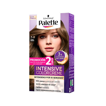 Tinte Palette Intensive Color Creme 7-0 Rubio Medio Caja x 1 und  